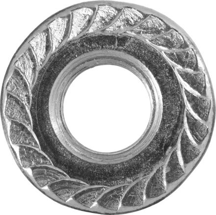 Гайка ЗУБР &quot;МАСТЕР&quot; DIN 6923 с фланцем, класс прочности 8, оцинкованная,  M10, 5кг 303630-10 купить в Ханты-Мансийске