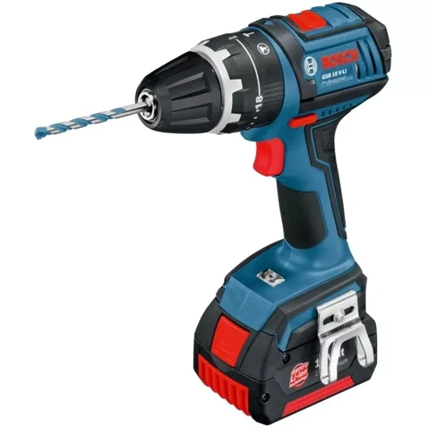 Дрель-шуруповерт аккумуляторная BOSCH GSR 18 V-Li (0.601.866.100) кейс купить в Ханты-Мансийске