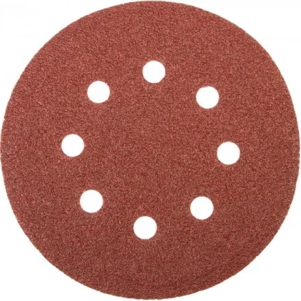 Круг шлифовальный универсальный STAYER "MASTER" из абразивной бумаги на велкро основе, 8 отверстий, Р40, 125мм, 5шт 35452-125-040 купить в Ханты-Мансийске