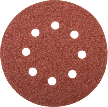 Круг шлифовальный универсальный STAYER "MASTER" из абразивной бумаги на велкро основе, 8 отверстий, Р40, 125мм, 5шт 35452-125-040 купить в Ханты-Мансийске