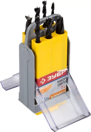 ЗУБР. Набор сверл по дереву, в супер боксе, 4-5-6-7-8-9-10 мм 29421-H7-SB купить в Ханты-Мансийске
