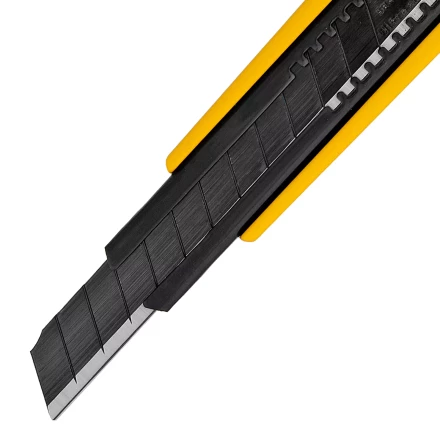 Нож Denzel, 9 мм, сменное лезвие, SK4, алюминиевый корпус, торцевой зажим, 78901 купить в Ханты-Мансийске