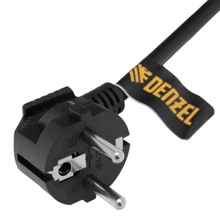 Шнур сетевой Denzel Energy Series, ПВС, 3 м, 3 x 1 мм, с неразборной вилкой, черный, 3 м, 37667 купить в Ханты-Мансийске