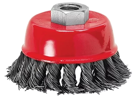 Щетка для УШМ, 150 мм, М14, &quot;чашка&quot;, крученая металлическая проволока  MATRIX 74629 купить в Ханты-Мансийске