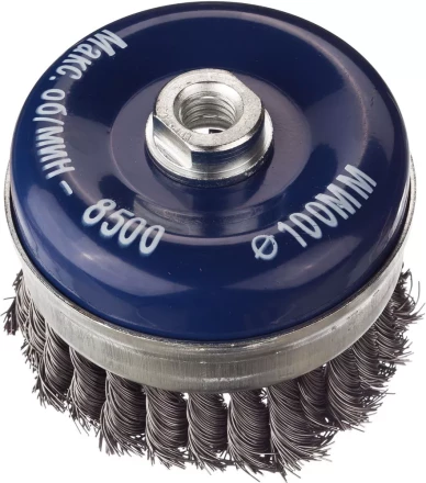 DEXX. Щетка чашечная усиленная для УШМ, жгутированная стальная проволока 0,5мм, 100ммхМ14 35106-100 купить в Ханты-Мансийске