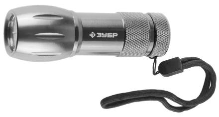 Фонарь ЗУБР "МАСТЕР" ручной, алюминиевый корпус, 9 светодиодов, 3ААА, металлик 56213-S купить в Ханты-Мансийске