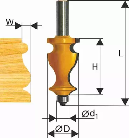 Фреза кромочная фигурная ф286х41мм хв 12мм 10575 купить в Ханты-Мансийске