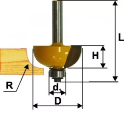 Фреза кром калевочная ф286х13мм R79мм хв 8мм 9272