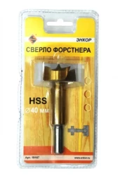 Сверло для дерева 40 мм Форстнера блистер 19167