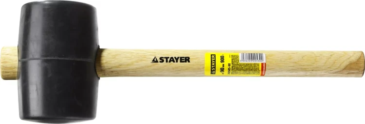 Киянка STAYER резиновая черная с деревянной ручкой, 900г 20505-90 купить в Ханты-Мансийске