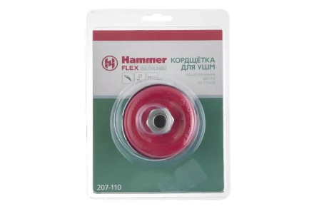 Кордщетка HAMMER чаша 75мм для УШМ витая сталь (207-110) купить в Ханты-Мансийске