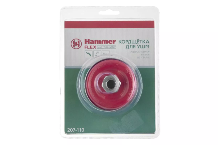 Кордщетка HAMMER чаша 75мм для УШМ витая сталь (207-110) купить в Ханты-Мансийске