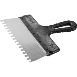 Шпатель ЗУБР "МАСТЕР" ФАСАДНЫЙ, нержавеющее полотно, 250мм, зуб 8х8мм 10078-25-08