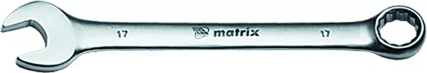 Ключ комбинированный 17 мм CrV матовый хром MATRIX 15113 купить в Ханты-Мансийске