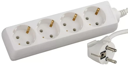 Удлинитель СВЕТОЗАР электрический с заземлением, евро, 4 гнезда, 2м SV-55043-2 купить в Ханты-Мансийске