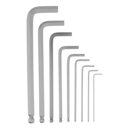 Набор ключей имбусовых, HEX, 1,5-10 мм, CrV, 9 шт., удлиненные, с шаром Сибртех 123647 купить в Ханты-Мансийске