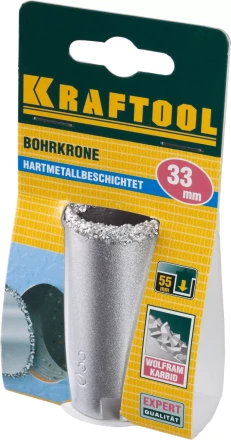 Коронка KRAFTOOL кольцевая с напылением из карбида вольфрама, 33мм 33401-33_z01 купить в Ханты-Мансийске