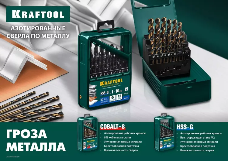 Сверла по металлу HSS-G Оберон 29651-1 купить в Ханты-Мансийске