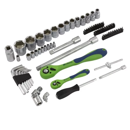 Набор инструментов 89 предметов, CrV 1/2&quot;, 1/4&quot; Сибртех 13529 купить в Ханты-Мансийске