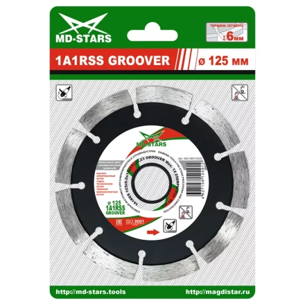Диск алмазный по бетону 1A1RSS GROOVER MD-STARS 230*6.0*10*15T*22,23 mm купить в Ханты-Мансийске