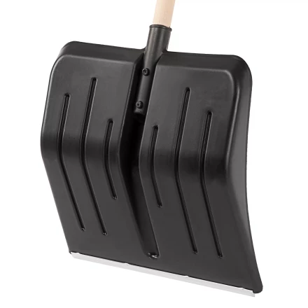 Лопата для уборки снега пластиковая, 405 х 420 х 1415 мм, деревянный черенок, Sparta 61640 купить в Ханты-Мансийске