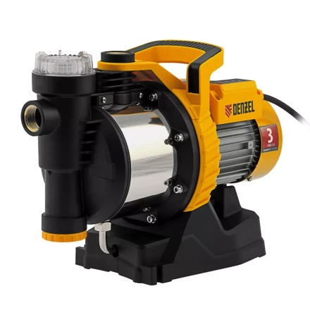 Садовый поверхностный насос Denzel 97305 GP1100SS, 1100 Вт, 4000 л/ч, подъем 45 м, пластик купить в Ханты-Мансийске