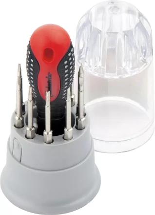 Отвертка для точных работ Fusion с насадками 11 предметов в пластиковом пенале 3-х компонентная рукоятка Matrix 11582 купить в Ханты-Мансийске