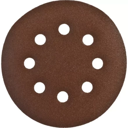 Круг шлифовальный ЗУБР "СТАНДАРТ" из абразивной бумаги на велкро основе, 8 отв., Р180, 125мм, 5шт 35350-125-180 купить в Ханты-Мансийске
