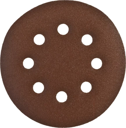 Круг шлифовальный ЗУБР "СТАНДАРТ" из абразивной бумаги на велкро основе, 8 отв., Р180, 125мм, 5шт 35350-125-180 купить в Ханты-Мансийске