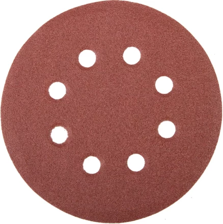 Круг шлифовальный универсальный STAYER "MASTER" из абразивной бумаги на велкро основе, 8 отверстий, Р100, 125мм, 5шт 35452-125-100 купить в Ханты-Мансийске