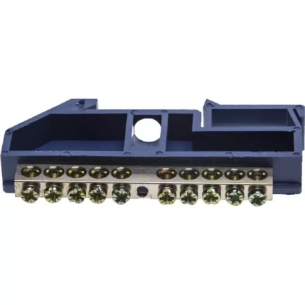 Шина СВЕТОЗАР нулевая на DIN-изоляторе, макс. ток 100А, 5,2мм, 10 полюсов 49807-10 купить в Ханты-Мансийске