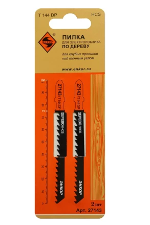 Пилка для электролобзика T144 DP 2 шт. Энкор 27143 купить в Ханты-Мансийске