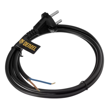 Шнур сетевой Denzel Energy Series, ПВС, 1,5 м, 2 x 1,5 мм, с неразборной вилкой, черный, 3 м, 37669 купить в Ханты-Мансийске