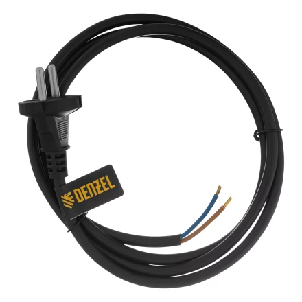 Шнур сетевой Denzel Energy Series, ПВС, 1,5 м, 2 x 1,5 мм, с неразборной вилкой, черный, 3 м, 37669 купить в Ханты-Мансийске