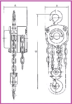Таль ручная цепная HSZ-J LB г-п 0.5 тонн H=3 метра купить в Ханты-Мансийске