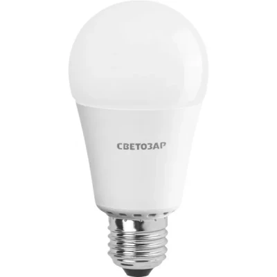 Лампа СВЕТОЗАР светодиодная "LED technology", цоколь E27(стандарт), яркий белый свет (4000К), 220В, 12Вт (100) 44508-100_z01