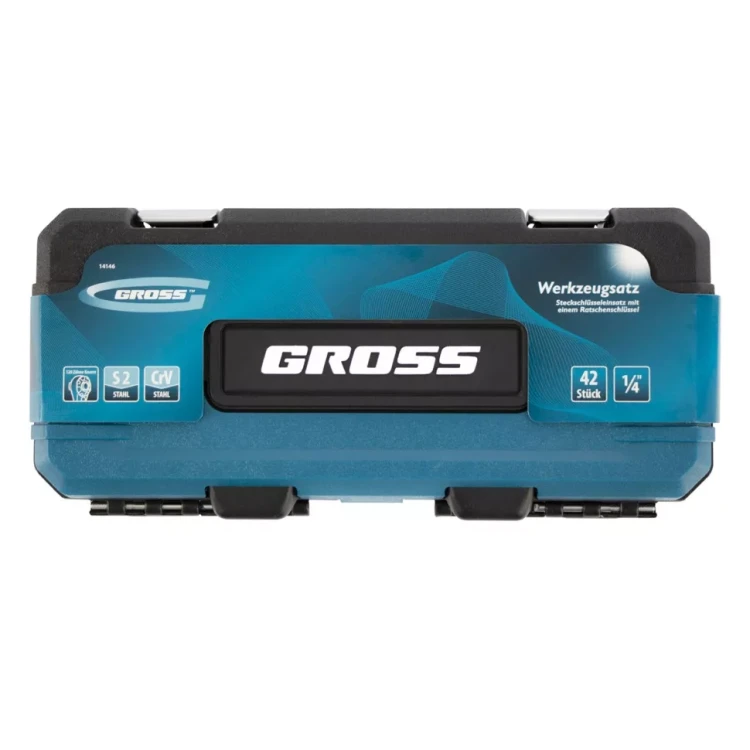 Набор инструментов 42 предмета, 120 зубьев, CrV, 1/4" Gross 14146 купить в Ханты-Мансийске