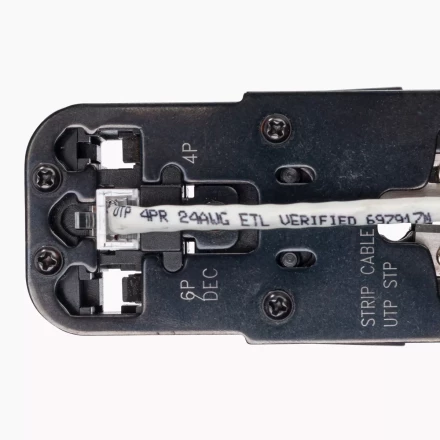 Кримпер многофункциональный КВТ JT-03T с 3 встроенными модулями для обжима RJ-45, RJ-12, RJ-11 (84493) купить в Ханты-Мансийске