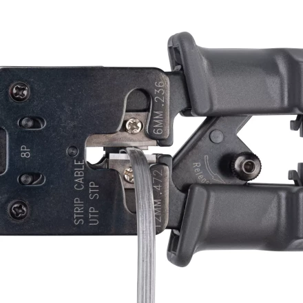 Кримпер многофункциональный КВТ JT-03T с 3 встроенными модулями для обжима RJ-45, RJ-12, RJ-11 (84493) купить в Ханты-Мансийске