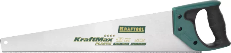 Ножовка "KraftMax" PLASTIC, быстр и точный рез, для подокон, пластик панелей и труб, 3/14 TPI, 500мм, KRAFTOOL 15226-50 купить в Ханты-Мансийске