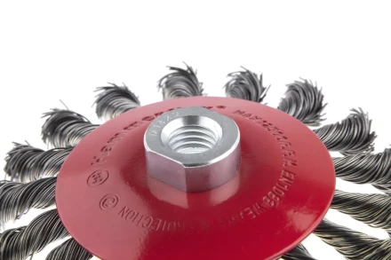 Кордщетка HAMMER тарелка 115мм для УШМ витая сталь (207-112) купить в Ханты-Мансийске