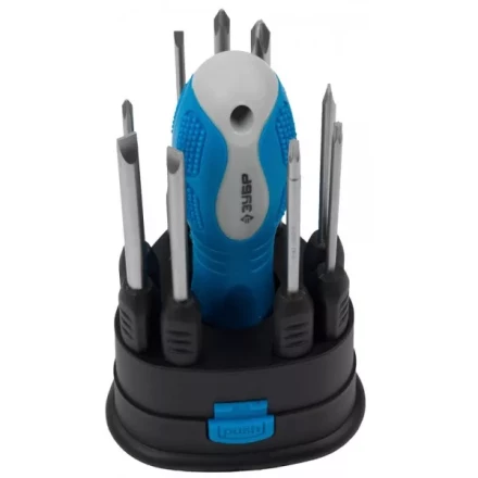 Набор ЗУБР Отвертка &quot;ЭКСПЕРТ&quot; со сменными стержнями 60мм, SL 3,0, 4,0, 5,0, 6,0мм, PH№ 0, 1, 2, TORX 10, 15, 10пред. 25282-H10 купить в Ханты-Мансийске