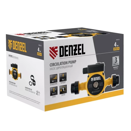 Циркуляционный насос CP25-4, напор 4 м, 50 л/мин, 1 м кабель, монт. длина 180 мм Denzel 99410 купить в Ханты-Мансийске