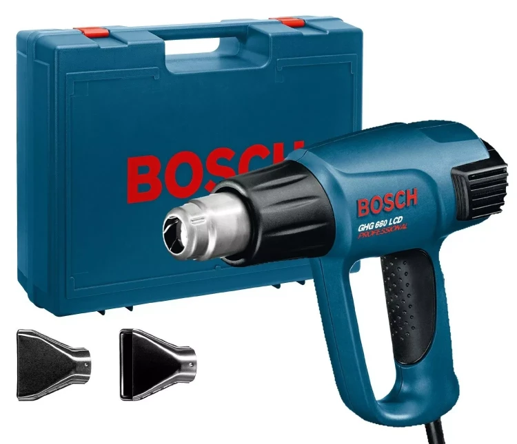 Фен строительный BOSCH GHG 660 LCD 2 насадки купить в Ханты-Мансийске