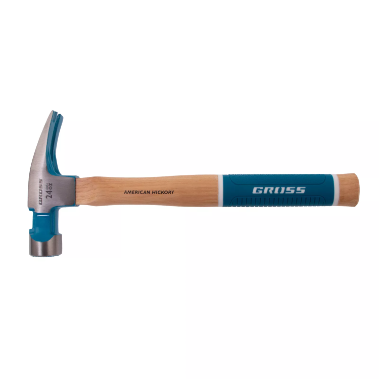 Молоток-гвоздодер, 680 г Gross 10425, угол 75, магнит, обрезиненная рукоятка AMERICAN HICKORY купить в Ханты-Мансийске