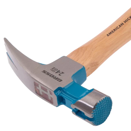 Молоток-гвоздодер, 680 г Gross 10425, угол 75, магнит, обрезиненная рукоятка AMERICAN HICKORY купить в Ханты-Мансийске