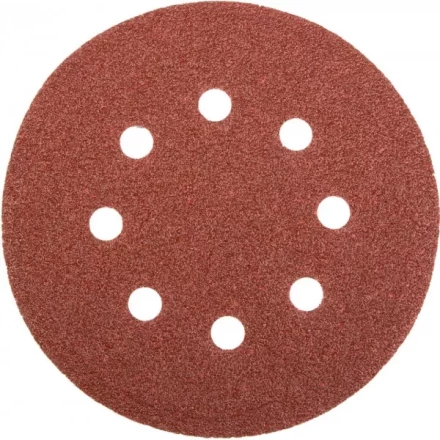 Круг шлифовальный универсальный STAYER "MASTER" из абразивной бумаги на велкро основе, 8 отверстий, Р60, 125мм, 5шт 35452-125-060 купить в Ханты-Мансийске
