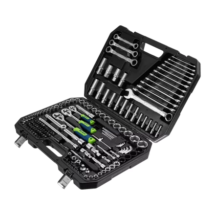 Набор инструментов Сибртех 14172, 1/2&quot;, 3/8&quot;, 1/4&quot;, пластиковый кейс 160 предм. купить в Ханты-Мансийске