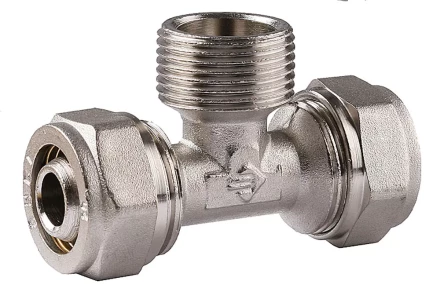 Тройник ЗУБР с наружной резьбой, цанга-штуцер, 1/2"х16х2,0 мм, никель 51404-16-1/2 купить в Ханты-Мансийске