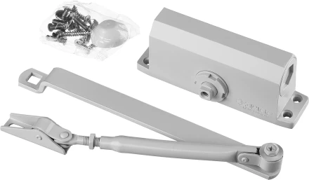 Доводчик дверной ЗУБР &quot;ПРОФЕССИОНАЛ&quot; для дверей массой до 40 кг цвет белый 37911-50 купить в Ханты-Мансийске